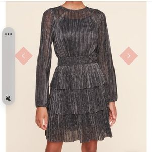 Sugarlips Cheryl Silver Stripe Layered Dress